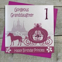 GRANDDAUGHTER 1ST BIRTHDAY, HORSE & CARRIAGE (GL246 - SALE)