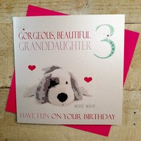 GRANDDAUGHTER 3RD BIRTHDAY, PUPPY DOG (N103-3GD - SALE)