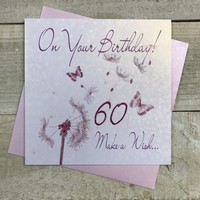 60TH BIRTHDAY MAKE A WISH, DANDELION (wb140-60 - SALE)