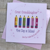 GREAT GRANDDAUGHTER - FIRST DAY AT SCHOOL (SP110-GGD-PENS)