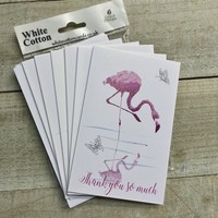NOTELETS - THANK YOU SO MUCH PACK OF 6 - FLAMINGO (N95-15T)