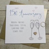 15TH ANNIVERSARY - FLUTES & WOODEN HEART (S110-15X)