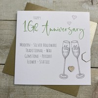 16TH ANNIVERSARY - FLUTES & WOODEN HEART (S110-16X)