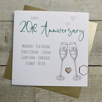 20TH ANNIVERSARY - FLUTES & WOODEN HEART (S110-20X)