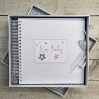 BABY PINK STARS - CARD & MEMORY BOOK (SBP10)