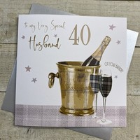HUSBAND LARGE 40TH  BIRTHDAY, GOLD CHAMPS (XS353-H40)