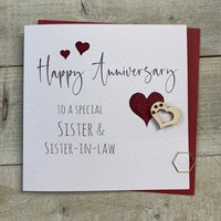 SISTER & SISTER IN LAW ANNIVERSARY HEARTS (S108-SISS)