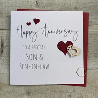 SON & SON IN LAW ANNIVERSARY HEARTS (S108-SS)