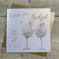 PERSONALISED SISTER 2 COUPE GLASSES ANY AGE (P23-24-S)