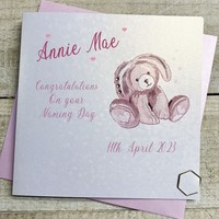 PERSONALISED NAMING DAY PINK BUNNY (P23-42)