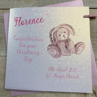 PERSONALISED PINK CHRISTENING BUNNY (P23-43)