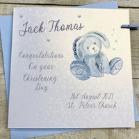 PERSONALISED BLUE CHRISTENING BUNNY (P23-44)