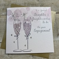DAUGHTER & DAU IN LAW TO BE ENGAGEMENT FLUTES (D25-DD)