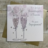 GRANDDAUGHTER & FIANCEE (FEMALE) TO BE ENGAGEMENT FLUTES (D25-GD)