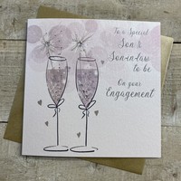 SON & SON IN LAW TO BE ENGAGEMENT FLUTES (D25-SS )