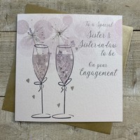 SISTER & SISTER IN LAW TO BE ENGAGEMENT FLUTES (D25-SSIS)
