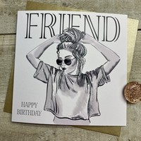 FRIEND - STYLE - GIRL WITH MESSY BUN (Y5)