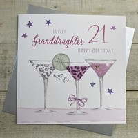 GRANDDAUGHTER AGE 21 COCKTAIL GLASSES (XS271-GD21)