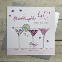 GRANDDAUGHTER AGE 40 COCKTAIL GLASSES (XS271-GD40)
