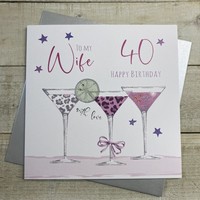 WIFE AGE 40 COCKTAIL GLASSES (XS271-W40)