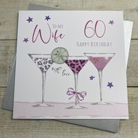 WIFE AGE 60 COCKTAIL GLASSES (XS271-W60)