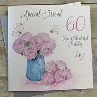 60 - SPECIAL FRIEND FLOWERS AND BUTTERFLIE LARGE CARD (XPDA60-F)