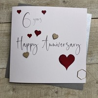 6 - ANNIVERSARY HEARTS CARD (S108-6)