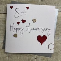 8 - ANNIVERSARY HEARTS CARD (S108-8)