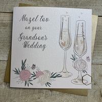 JEWISH - ON YOUR GRANDSONS WEDDING CARD (D186-GS)