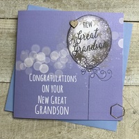 NEW GREAT GRANDSON - CONGRATS CARD  (ST25-GGS)
