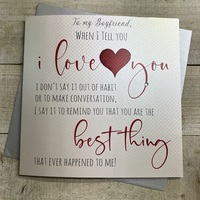 TO MY BOYFRIEND - LARGE LOVE CARD (XVLS12-BF)