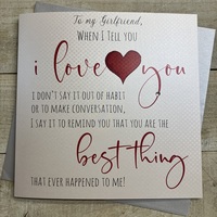 TO MY GIRLFRIEND - LARGE LOVE CARD (XVLS12-GF)