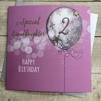 GRANDDAUGHTER AGE 2 - PINK BALLOON CARD (ST-P2GD)