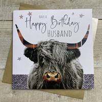 HUSBAND HIGHLAND COW BIRTHDAY CARD (S347-H)