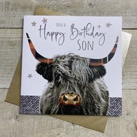 SON HIGHLAND COW BIRTHDAY CARD (S347-S)