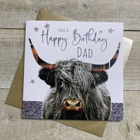 DAD HIGHLAND COW BIRTHDAY CARD (S347-D)