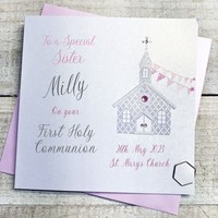 PERSONALISED PINK SISTER 1ST HOLY COMMUNION CHURCH (P23-50-SIS)