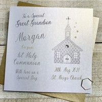 PERSONALISED GREAT GRANDSON FIRST HOLY COMMUNION CHURCH (P23-15-1HC-GGS)