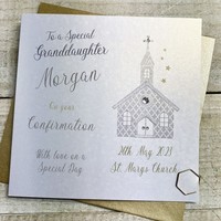 PERSONALISED GRANDDAUGHTER SILVER CONFIRMATION CHURCH (P23-47-S-GD)