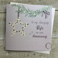 WIFE ANNIVERSARY - SILVER HANGING STAR (D239-S)
