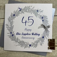 45 - BLUE SAPPHIRE ANNIVERSARY WREATH CARD (DG45)