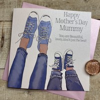 MOTHERS DAY  - MUMMY MATCHING BLUE  SHOES (M24-2)