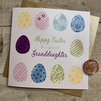 GRANDDAUGHTER EASTER EGGS & BEES CARD (E24-5)