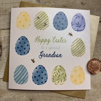 GRANDSON EASTER EGGS & BEES CARD (E24-6)