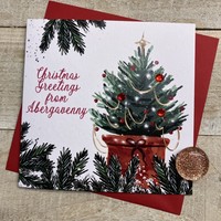 Add your Town  / Names - CHRISTMAS TREE CARD (C23-8-TOWN)
