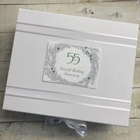 55TH EMERALD ANNIVERSARY WREATH - LARGE KEEPSAKE BOX (DG55-2X)