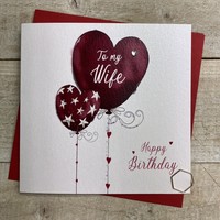 WIFE BIRTHDAY - RED BALLOONS (D257)