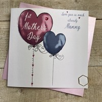 1st MOTHERS DAY - 2 BALLOONS BLUE/PINK (M24-28)