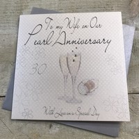 WIFE PEARL 30TH ANNIVERSARY - FLUTES (XLWA30W - SALE)