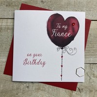 FIANCE BIRTHDAY - RED HEART BALLOON (D264)